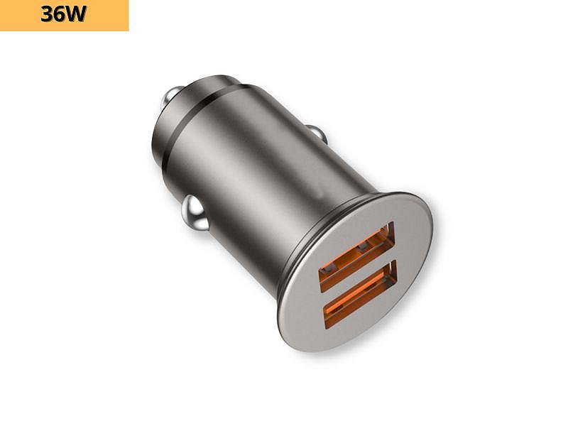 Автомобільний зарядний пристрій XPro NZ1 36w PD+QC 2USB сірий (37368-01), фото №1