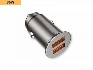 Автомобільний зарядний пристрій XPro NZ1 36w PD+QC 2USB сірий (37368-01) - Фото 1