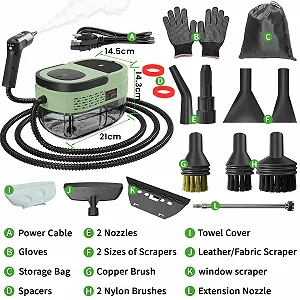 Ручний пароочисник 2500 Вт 1.6 л 3 бар з 16 аксесуарами synthetic.ua - Фото 1