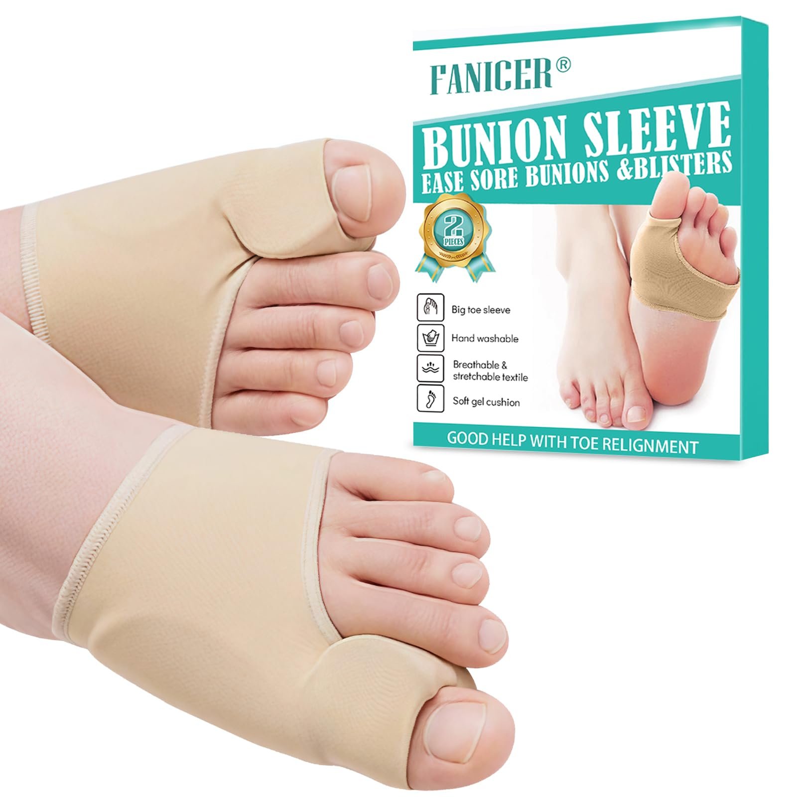 Шкарпетки Hallux Valgus Бежевий (37-43 M), фото №1 Шкарпетки Hallux Valgus Бежевий (37-43 M), фото №1