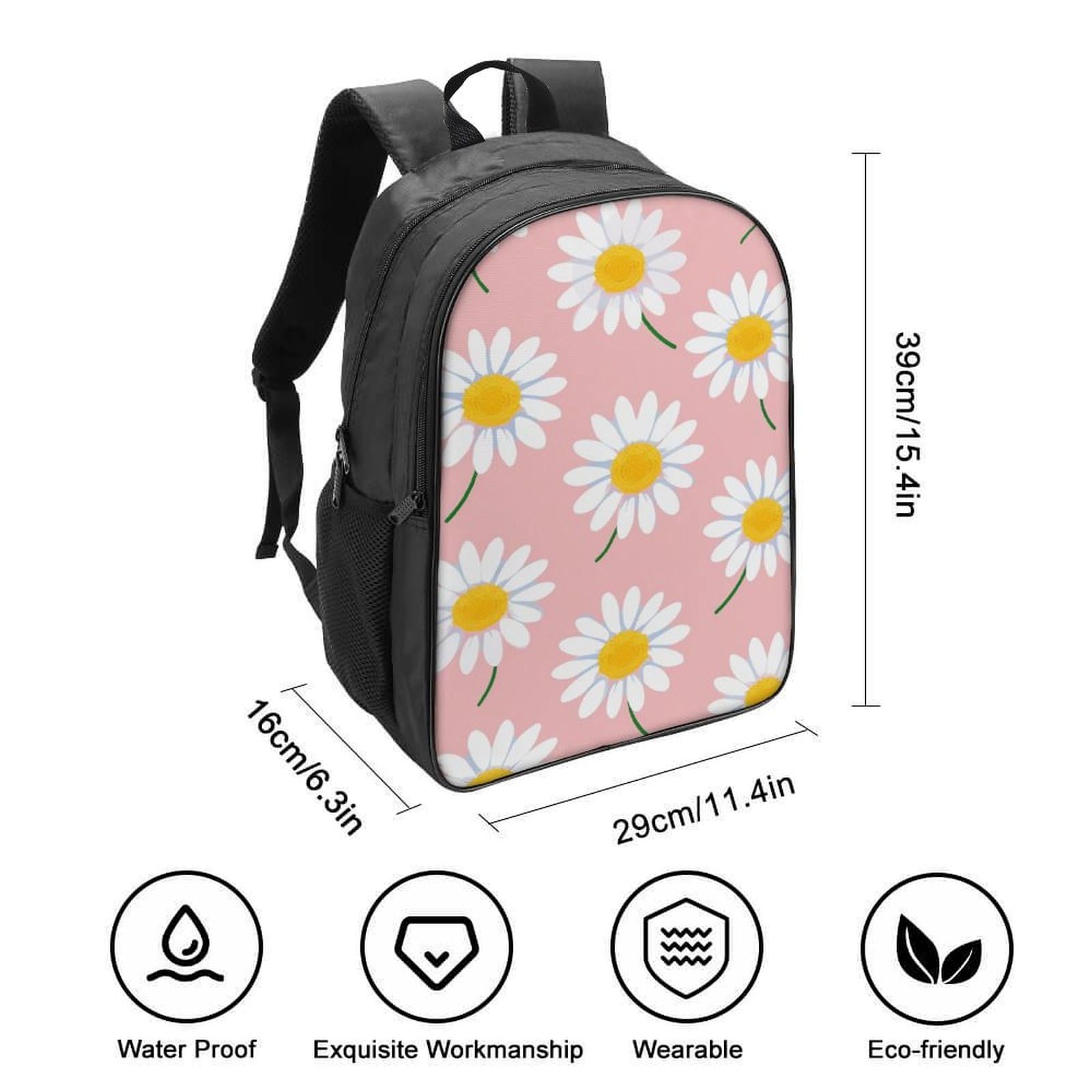 Ранець шкільний DPEOANEBN Daisy для дівчаток-підлітків, 40x28x16 см, фото №2