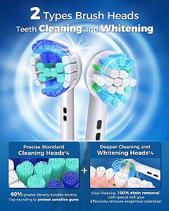 Роторна електрична зубна щітка TEETHEORY 4 режими Біла synthetic.ua - Фото 1