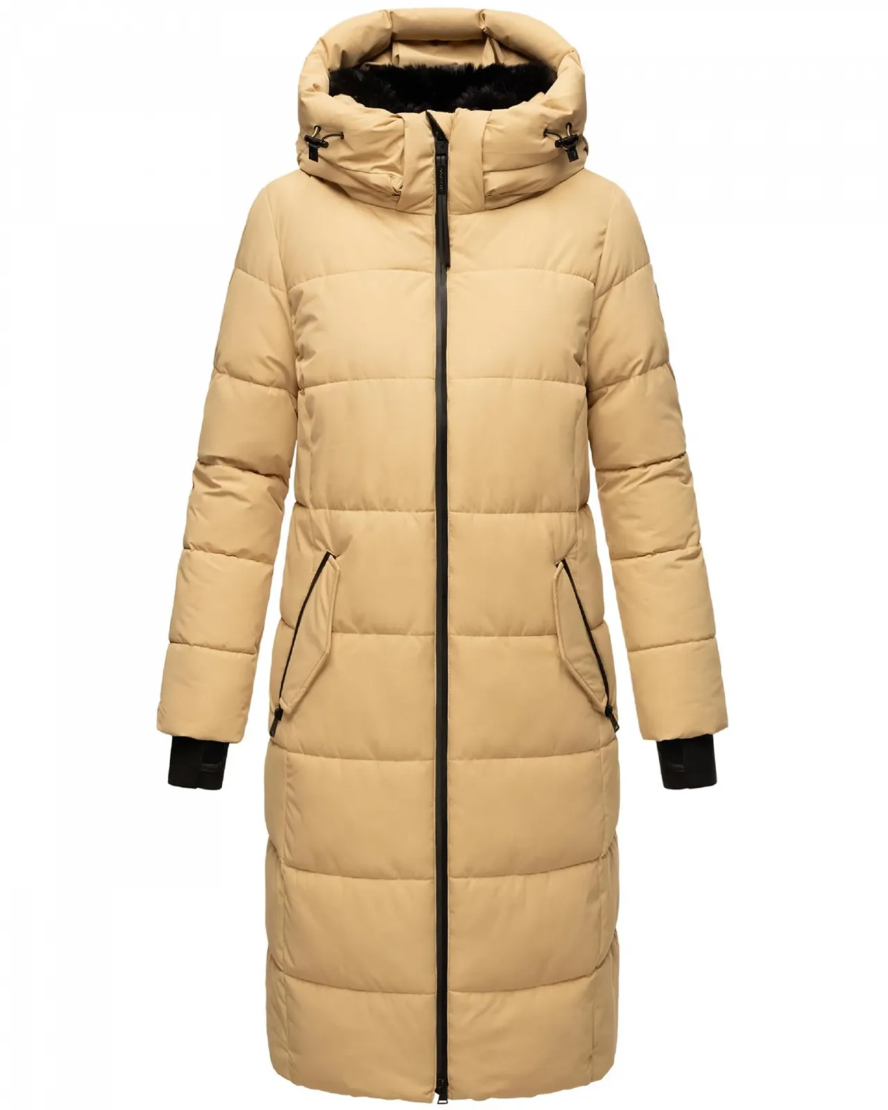 Пальто Marikoo Zuraraa XVI Женское Зимнее Теплое Длинное стеганое пальто со съемным воротником из искусственного меха, фото №9