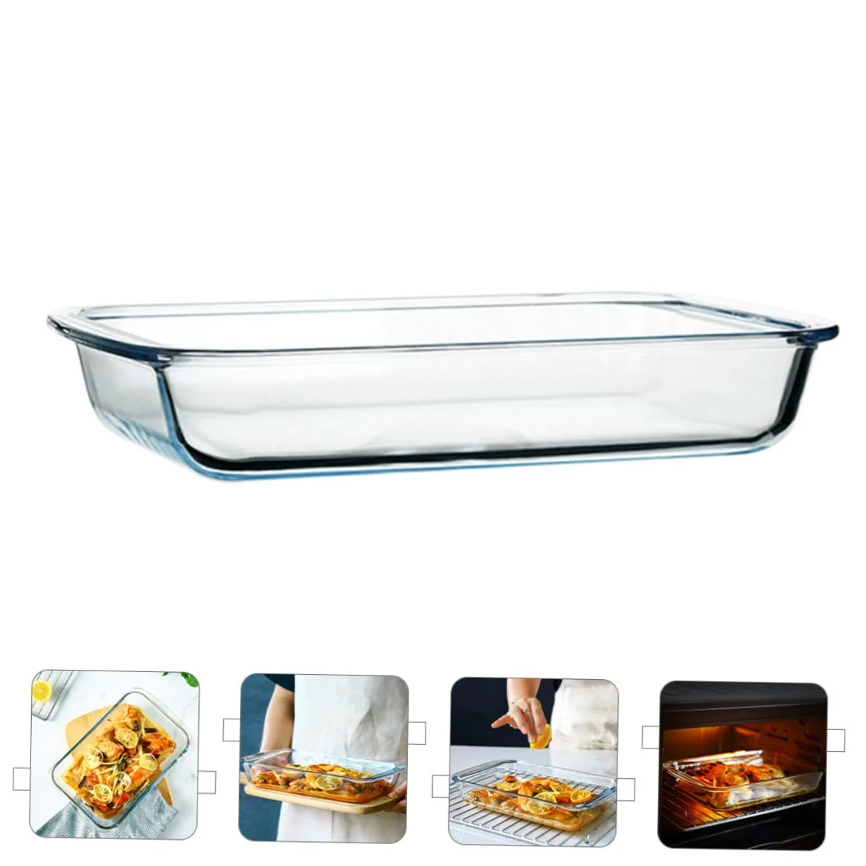 Форма для запікання VALICLUD прямокутна скляна з 2 ручками, фото №9 Форма для запікання VALICLUD прямокутна скляна з 2 ручками, фото №9