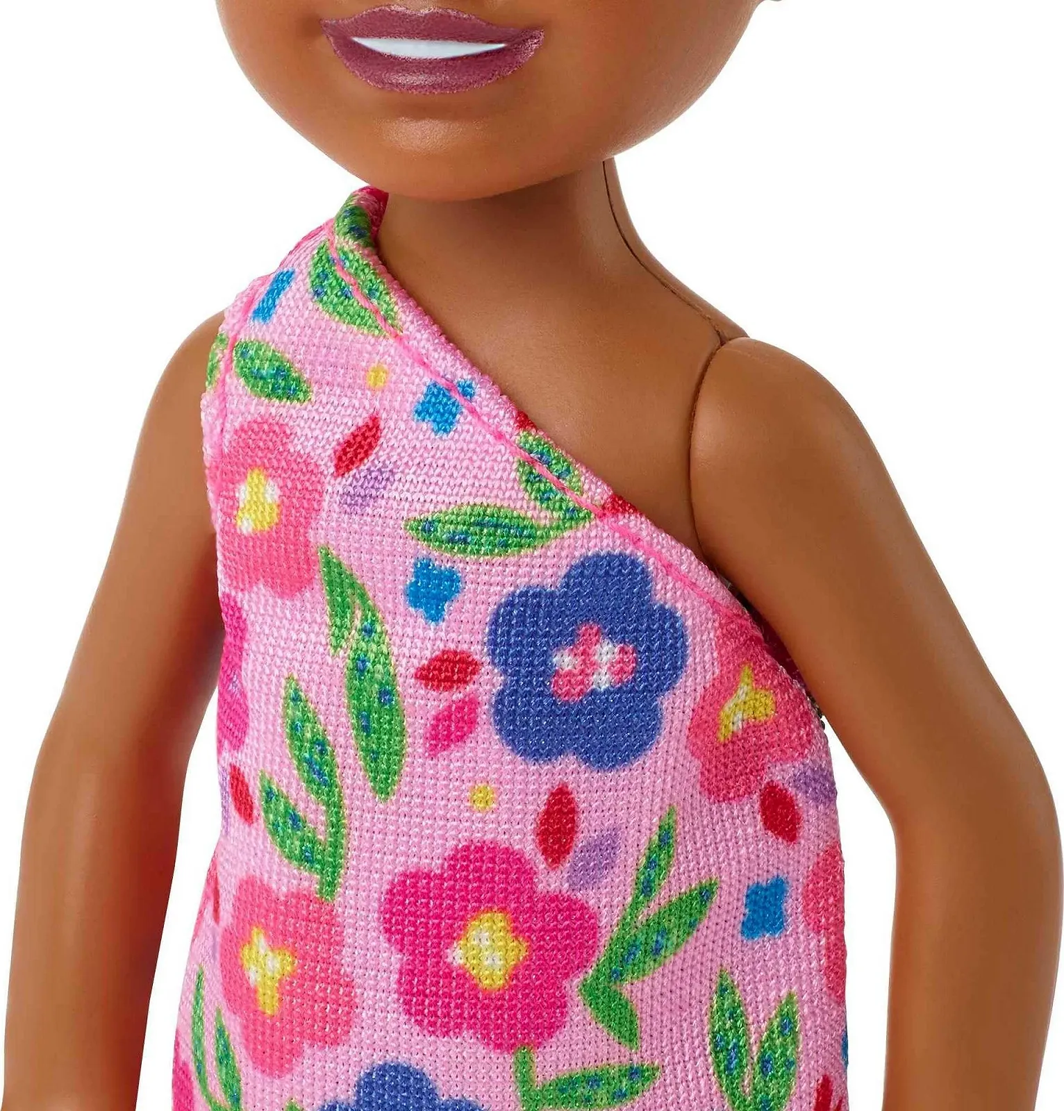 Кукла Barbie Chelsea Club HGT07 15 см Шарнирная Девочка Мулатка с розовыми цветами, фото №5