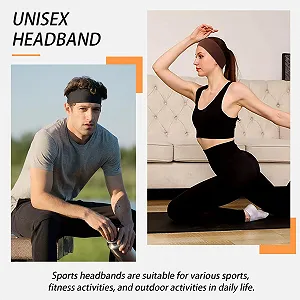 Спортивная Повязка на Голову 7 cm, Черный, Коричневый synthetic.ua - Фото 1