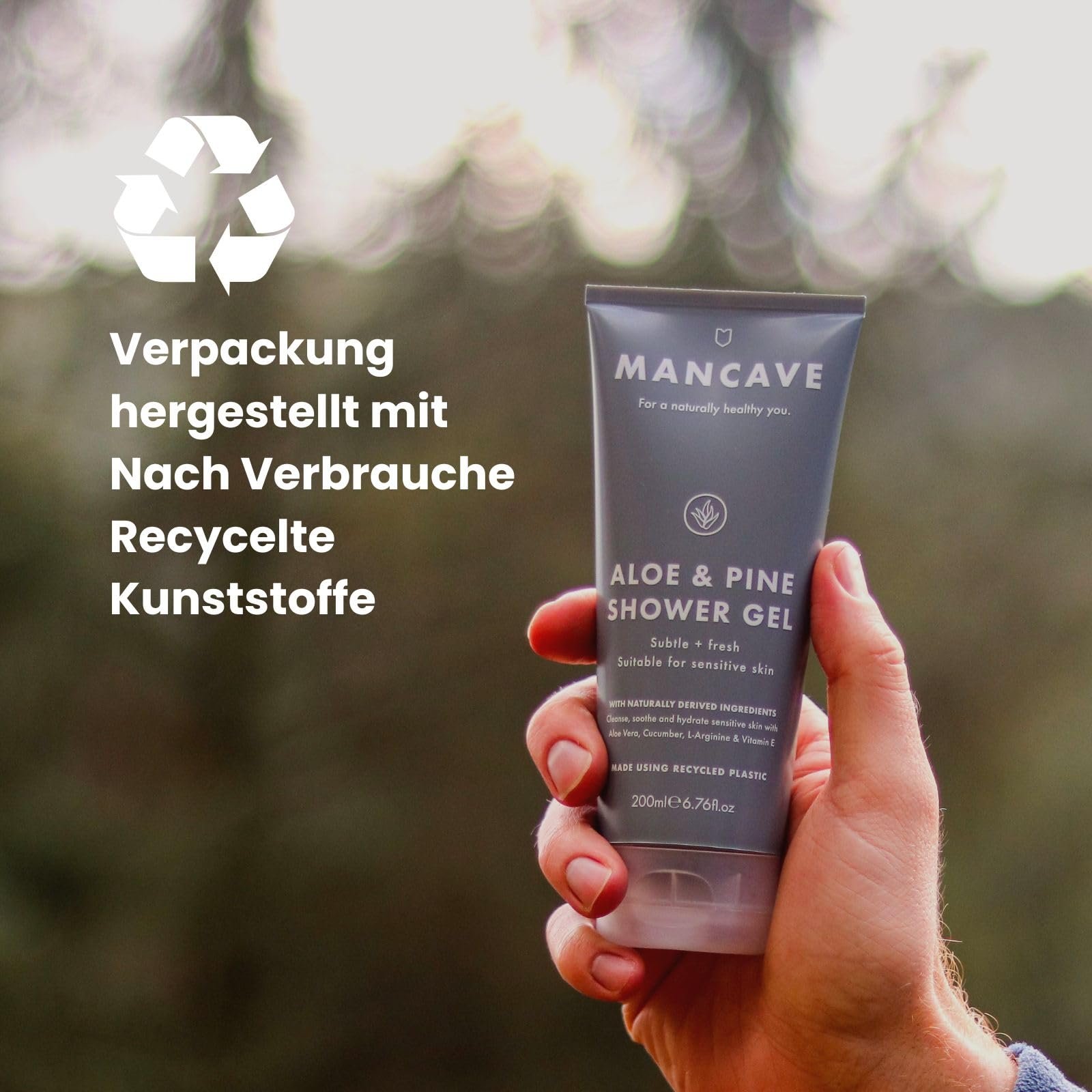 Гель для душу ManCave Aloe and Pine для чутливої шкіри, 200 мл, фото №6