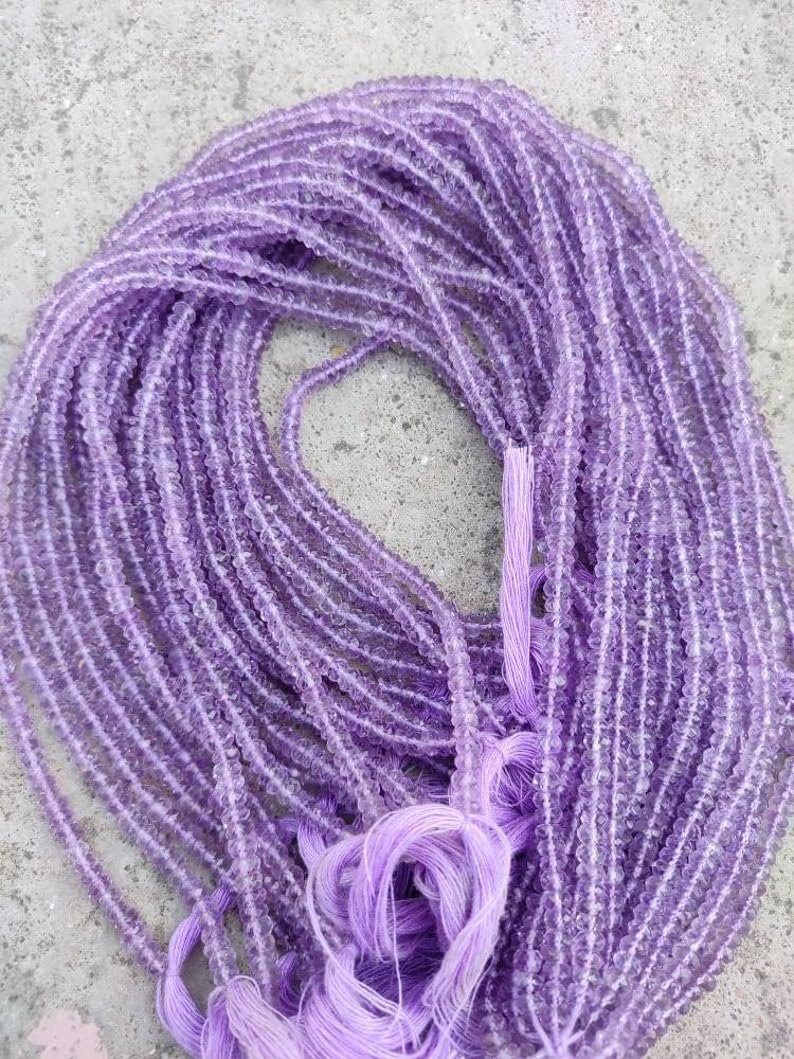 Бусины Аметист Бразилия круглые граненые 3.5-4 мм, фото №2