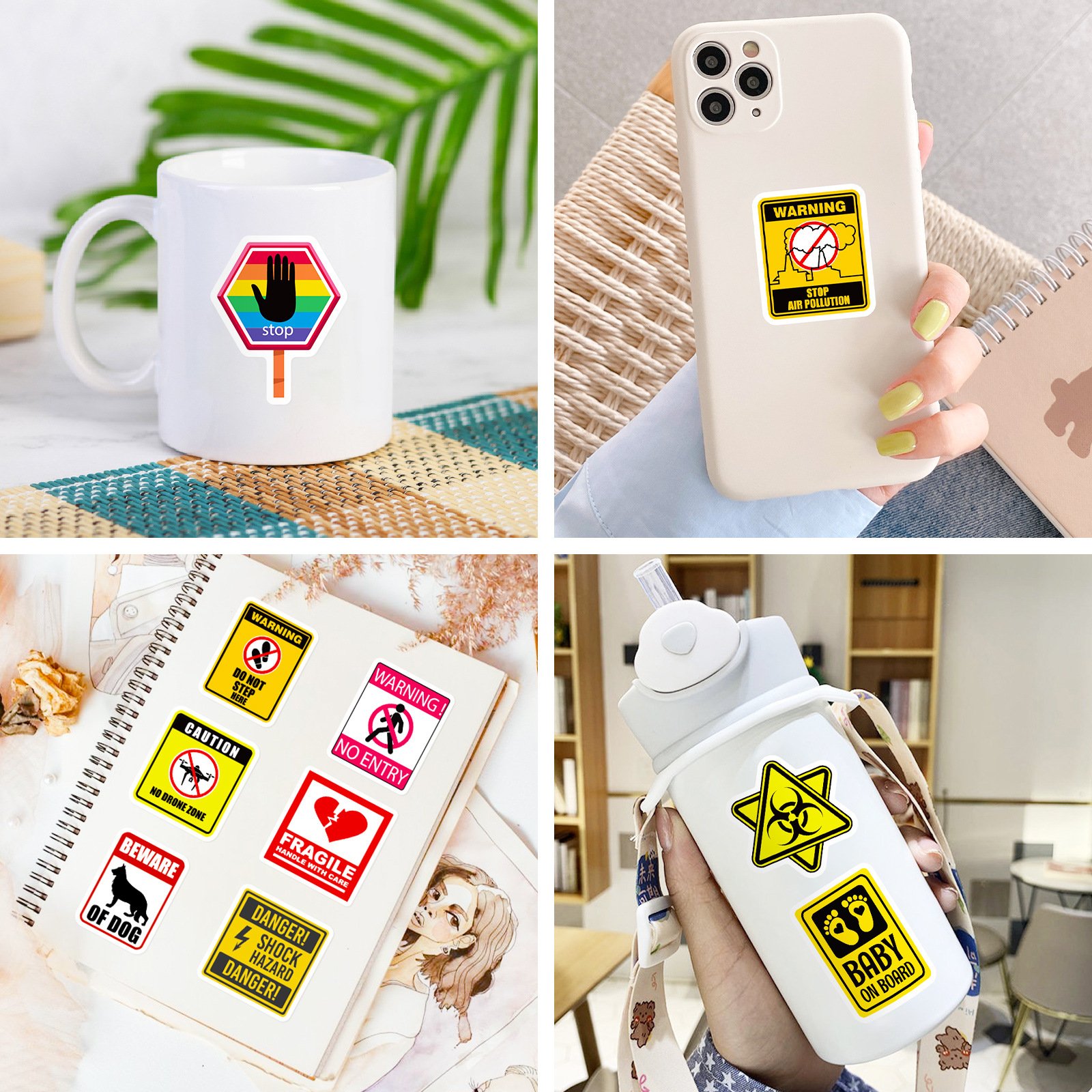 Стікери попереджувальні знаки - 50 шт, фото №5