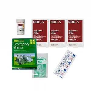 Набір Ready24 для надзвичайних ситуацій для рюкзака, додатковий, 25 предметів, набір для виживання, щоб забезпечити 1 людину на 72 години - Фото 1