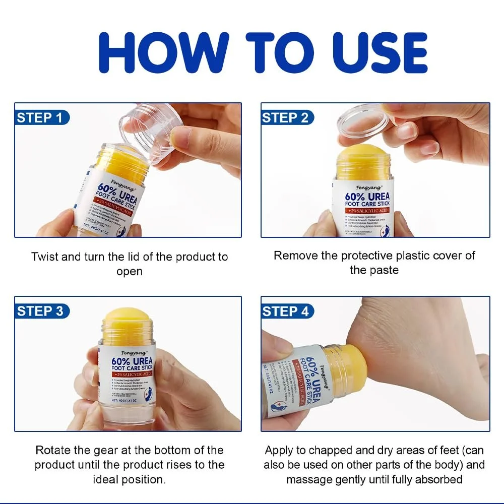 Крем-стик для ног Fengyang Urea для локтей, коленей, стоп и рук, фото №4