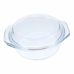 Форма для запекания стеклянная с плоской крышкой термостойкая прозрачная - Фото 1