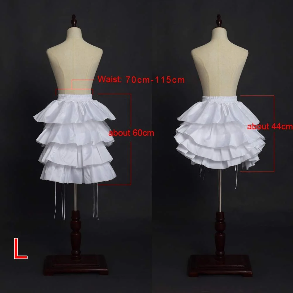Спідниця-пачка Steampunk Gothic Victorian Ruffle Adjustable Costume GRACEART Біла, фото №2