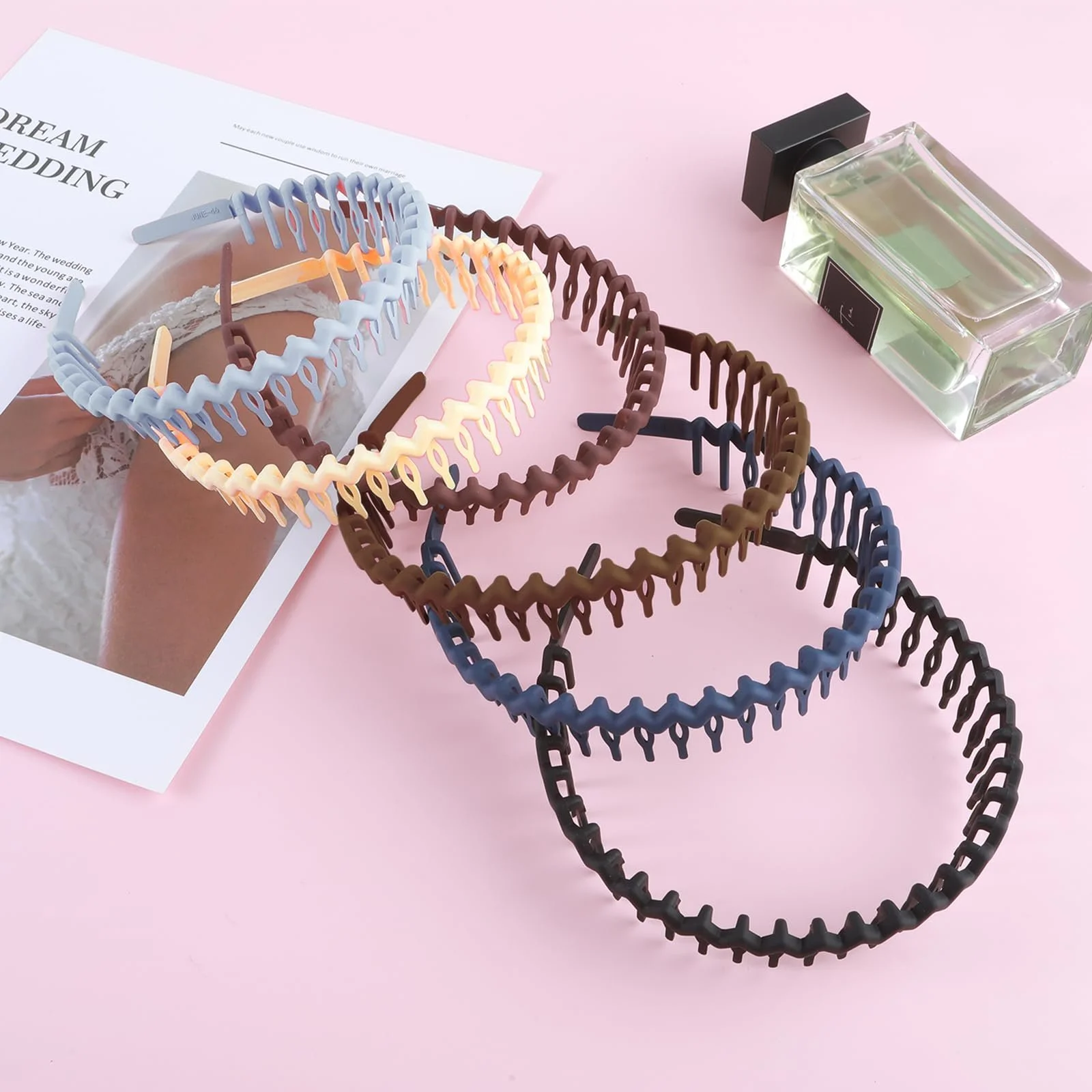 Набір з 6 нековзких обручів для волосся, жіночий, фото №7 Набір з 6 нековзких обручів для волосся, жіночий, фото №7