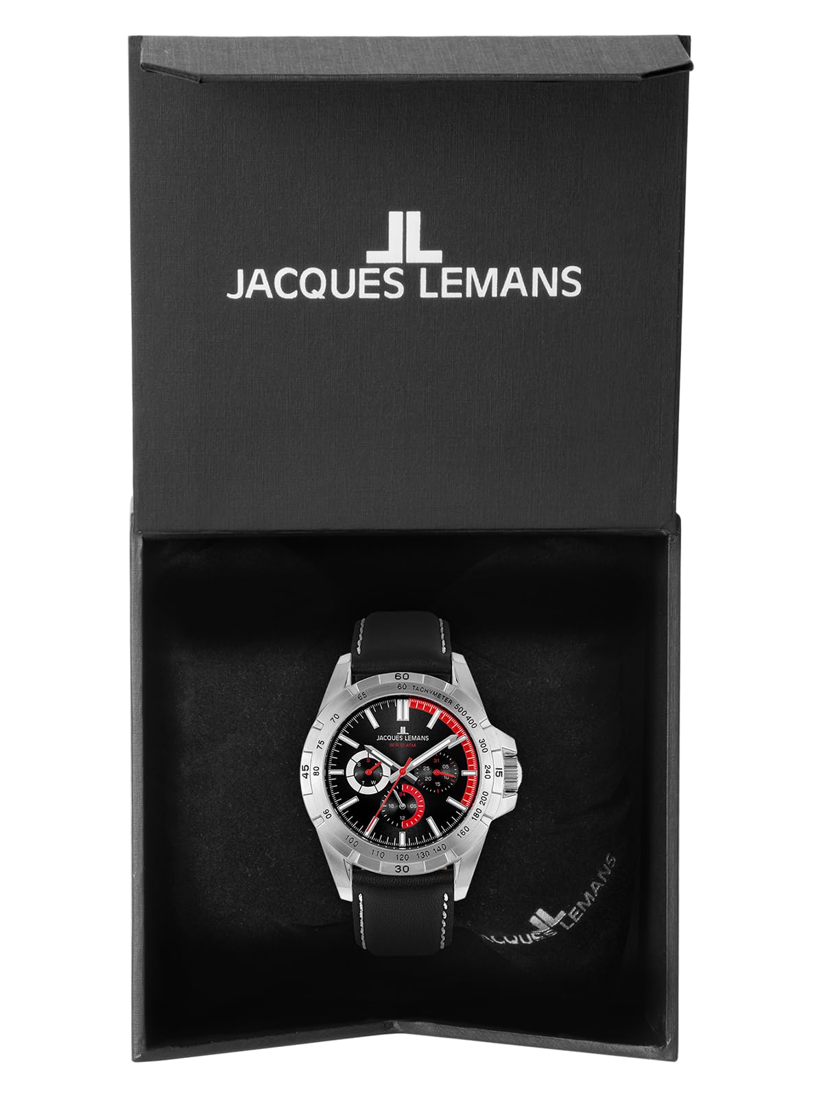 Часы JACQUES LEMANS Sports 42-11A черный Ремешок, фото №5