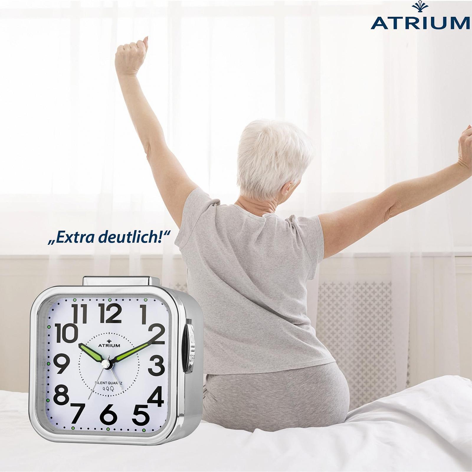 Будильник Atrium A530-19 Аналоговий Кварцовий Безшумний Великі Цифри Гучний Дзвінок, фото №7