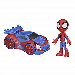 Фигурка Человек-паук и его удивительные друзья Spidey Action-Figur и машина Web-Flitzer - Фото 1