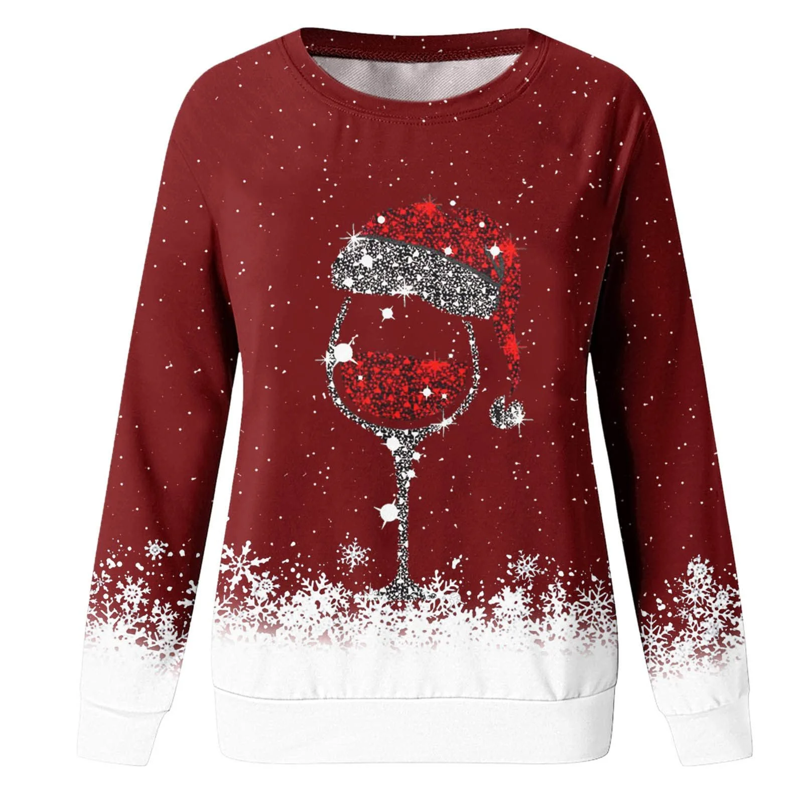 Рождественский Свитер Женский Мешковатый Рождественский Блузон Элегантный Рождественский Свитер Флисовый Свитер Больших Размеров Пуловер С Длинными Рукавами Рождественский Топ Хлопковая Рождественская Футболка Рождественский Свитер, фото №4