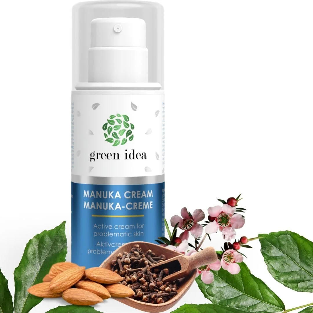 Крем для обличчя Green idea Manuka Acne проти прищів з олією чайного дерева та манукою 50 мл, фото №1 Крем для обличчя Green idea Manuka Acne проти прищів з олією чайного дерева та манукою 50 мл, фото №1