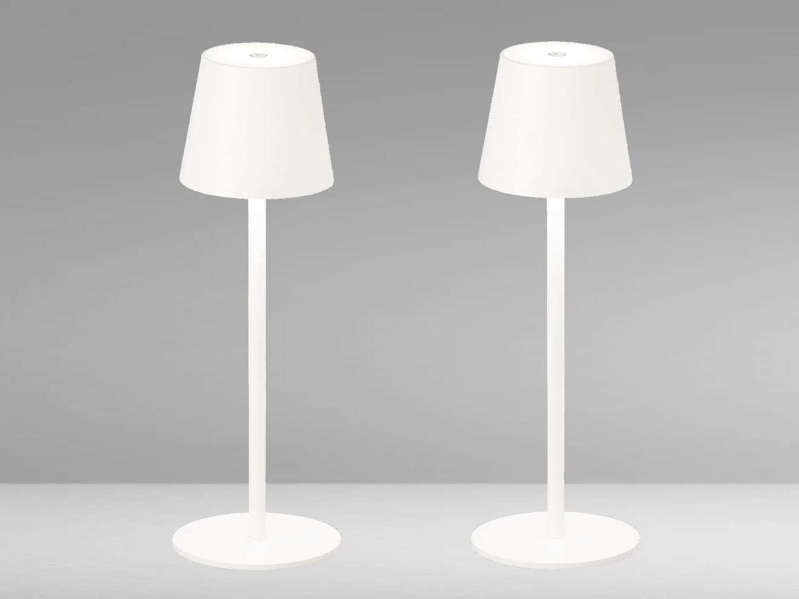 Набір настільних ламп meineWunschleuchte Акумуляторні Бездротові з сенсорним димером 38 см Білі (2 шт.), фото №3