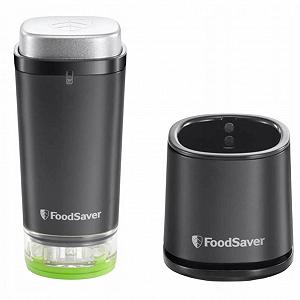 Ручний бездротовий вакуумний пакувальник FoodSaver із зарядною станцією, міні-вакуумний пакувальник з 1 контейнером для консервування та маринування і 5 вакуумними пакетами для збереження свіжості VS1199X - Фото 1