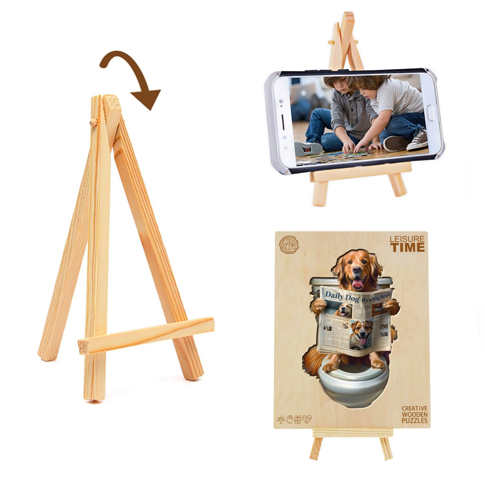 Пазл деревянный Leisure Time Irregular Unique 200 деталей (M) в подарочной коробке, фото №3