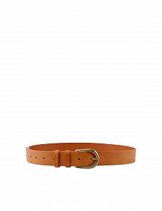 Ремінь для джинсів PIECES Pchaven Leather Jeans Belt Fc Noos, коньячний/деталі: золота пряжка - Фото 1