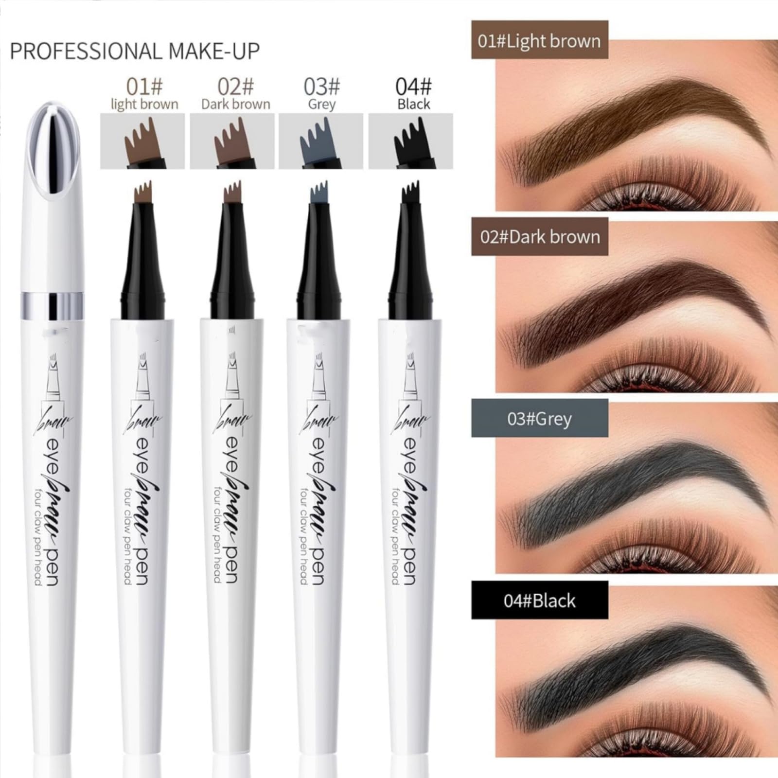 Олівець для брів 3D Microblading Водостійкий 02# Темно-коричневий, фото №5