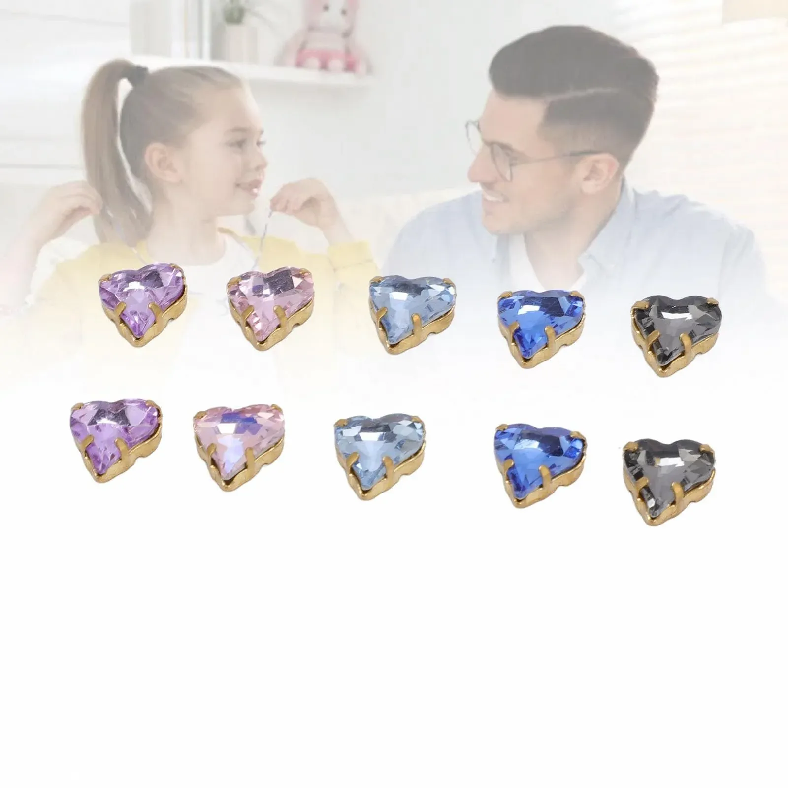 Стразы Стеклянные 12x13мм 5 цветов Золотая Основа Хрустальные Стразы для DIY поделок, изготовления ювелирных изделий, украшения костюмов, фото №2