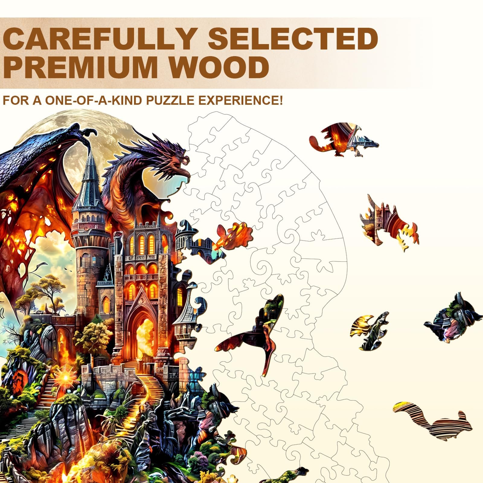 Деревянный пазл WOODBESTS Desert Cactus фигурный уникальный 34 x 30,2 см, 255 элементов, фото №8