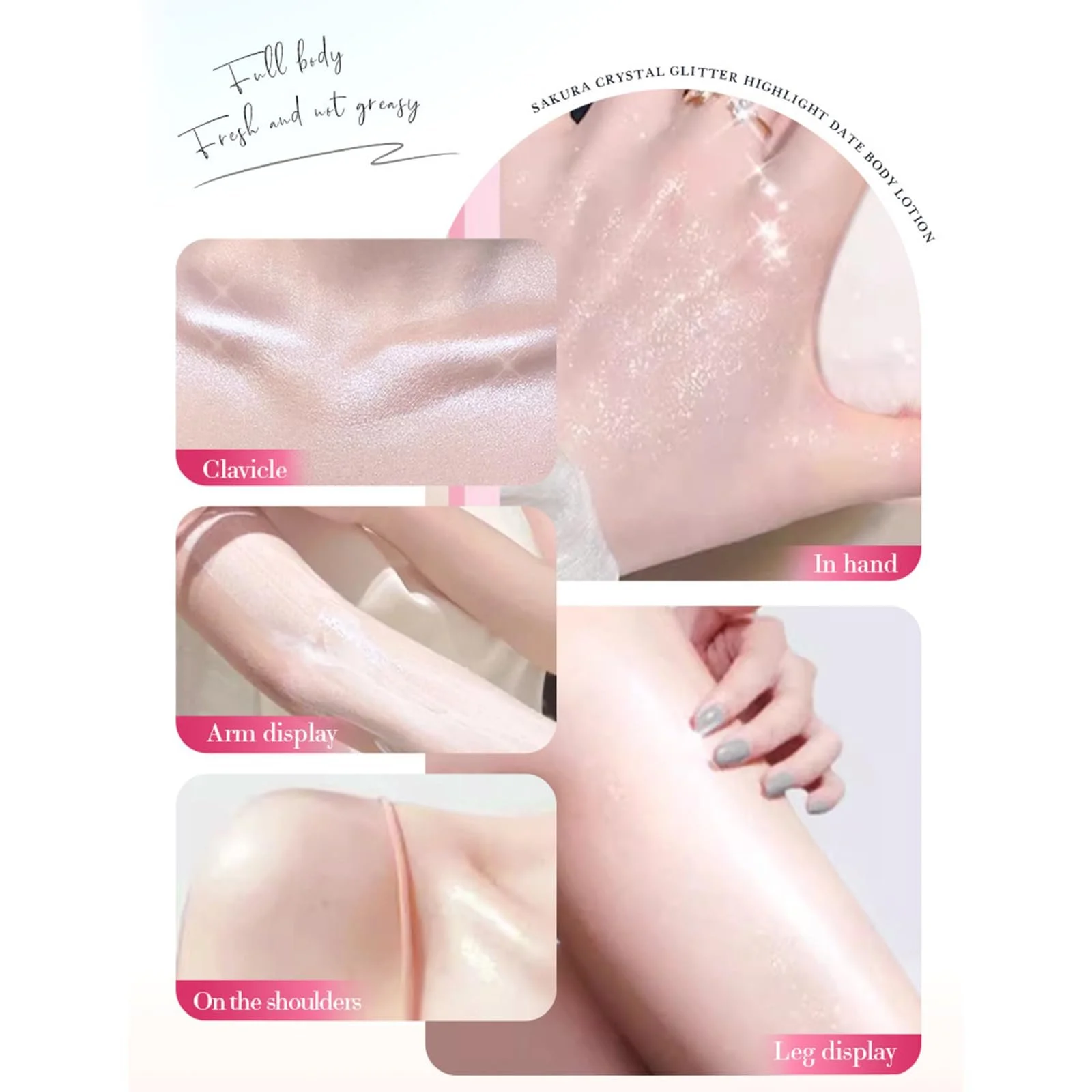 Лосьйон для тіла Shiny Sakura Зволожуючий крем для тіла з екстрактом вишні 100 г, фото №6