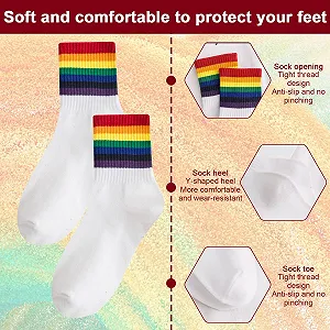 Шкарпетки з райдужним візерунком (4 пари) synthetic.ua - Фото 1