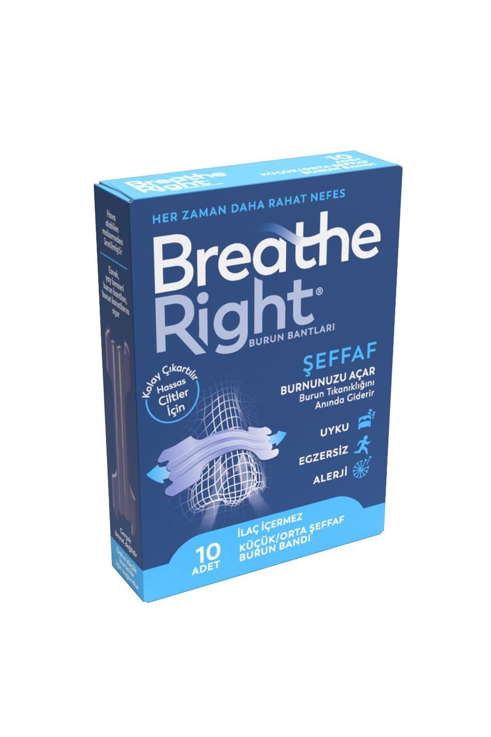 Смужки назальні Breathe Right Clear Small/Medium 10, фото №1 Смужки назальні Breathe Right Clear Small/Medium 10, фото №1
