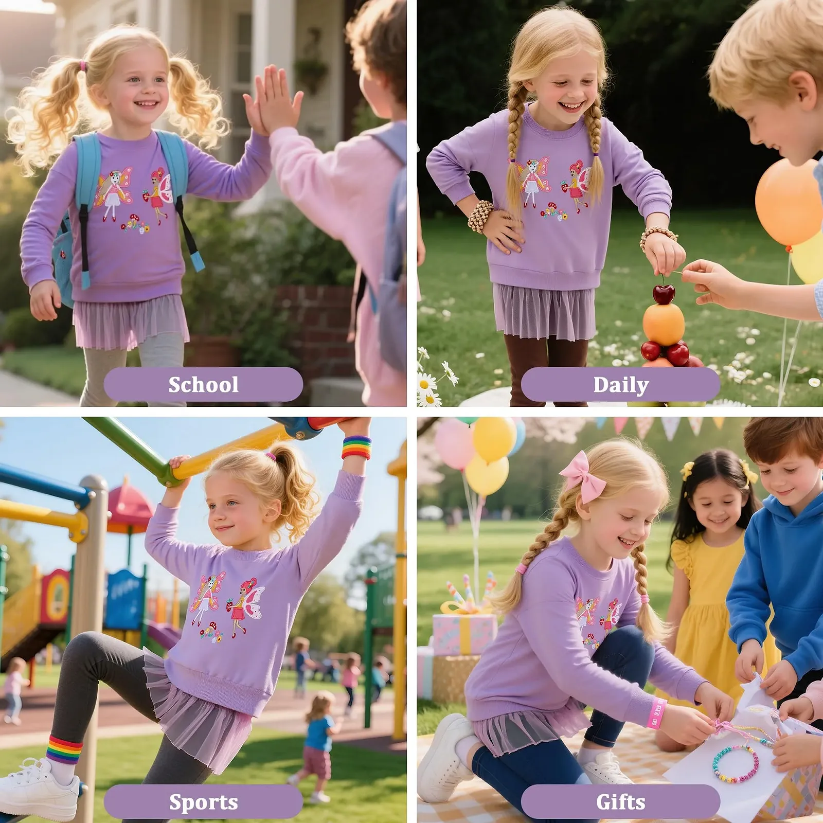 Світшот Baogaier для дівчат, бавовняний м'який, фото №5