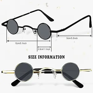 Круглые Солнцезащитные Очки Ahaimy (2 пары) Винтажные synthetic.ua - Фото 1