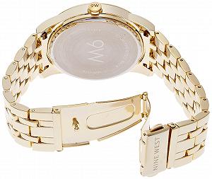 Жіночий годинник Quartz Nine West NW/1578CHGB з золотим циферблатом, аналоговим дисплеєм та золотим браслетом зі сплаву synthetic.ua - Фото 1