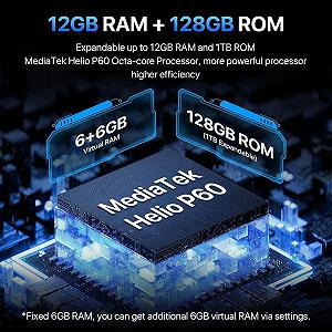 Сматфон 6.53'' UMIDIGI X20 6+6/128Gb 4G 2-SIM NFC 8 ядер 20/8Мп Android 13 Чорный synthetic.ua - Фото 1