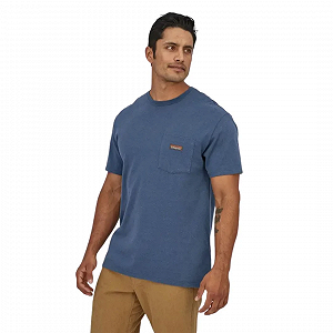 Футболка Patagonia M's Work Pocket Tee stone blue S - Фото 1