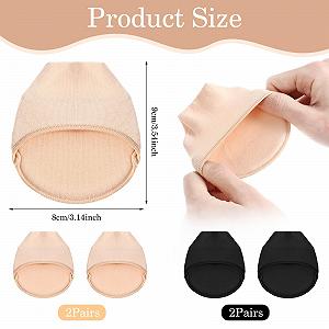 Носки для пальцев ног Хлопковые 4 пары Телесные цвета и черный synthetic.ua - Фото 1