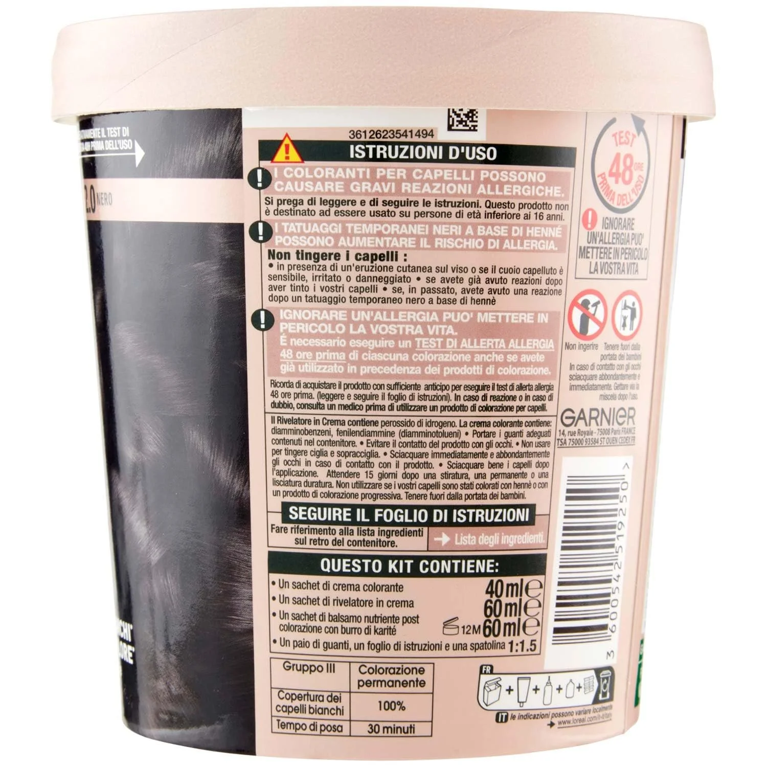 Фарба для волосся Garnier Good Mediterranean Чорний, 1 шт, фото №4