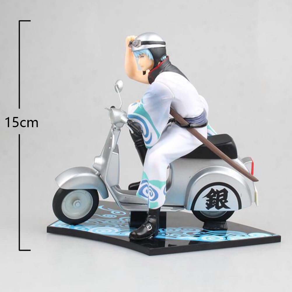 Фигурка ПВХ Sakata Gintoki Zhongkaihua 15 см, аниме модель, коллекционные украшения, издание на мотоцикле, фото №5