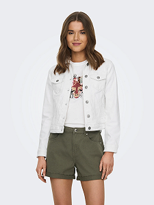 Джинсовая куртка ONLY ONLTIA DNM JACKET COL PIM NOOS 15177238 Белый L - Фото 1