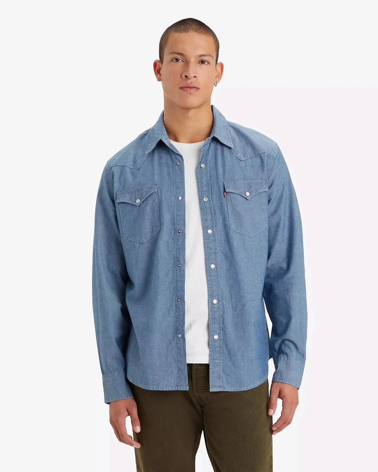 Чоловіча сорочка LEVIS CLASSIC WESTERN STANDARD Mid Chambra - XS, фото №1