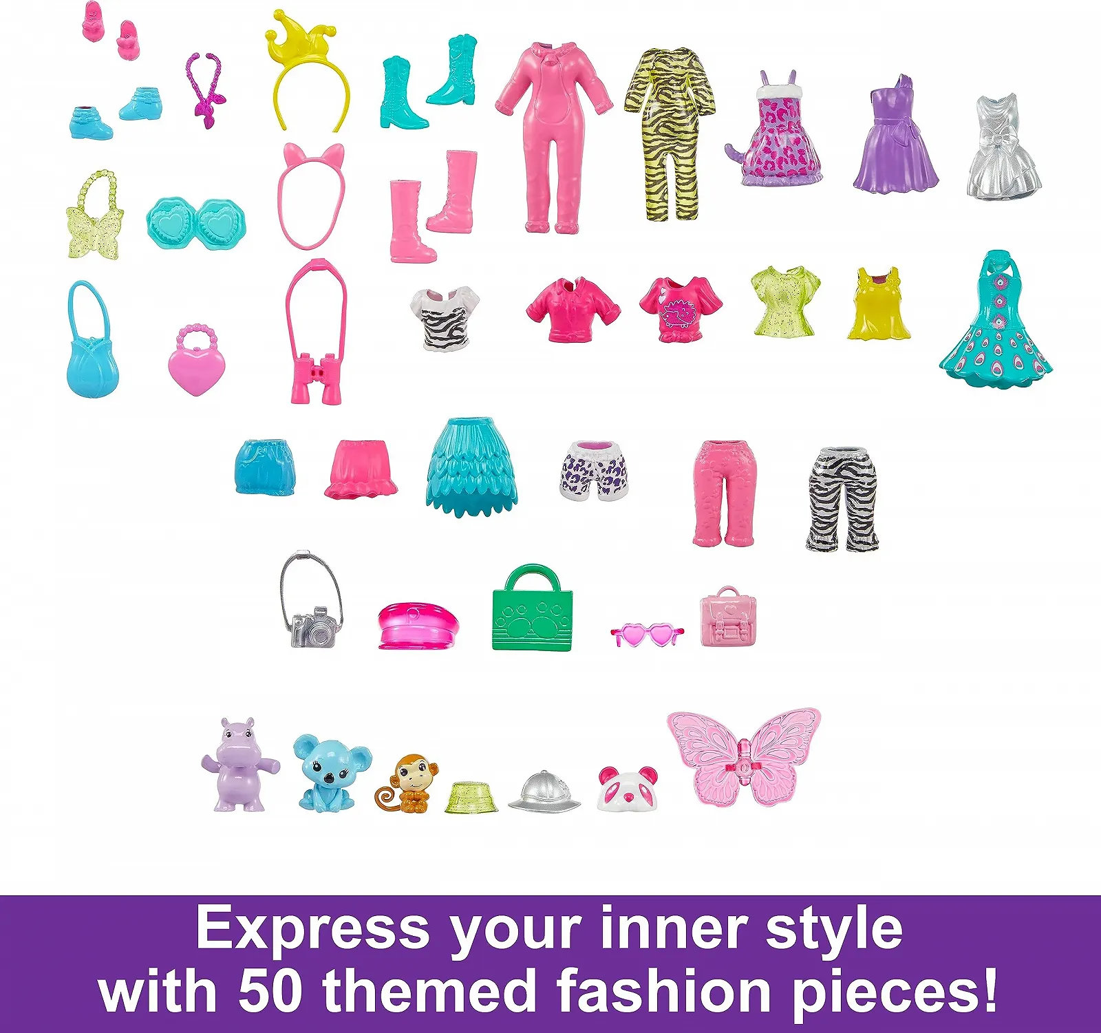 Игровой набор Polly Pocket Stylin' Safari Fashion Collection, фото №3