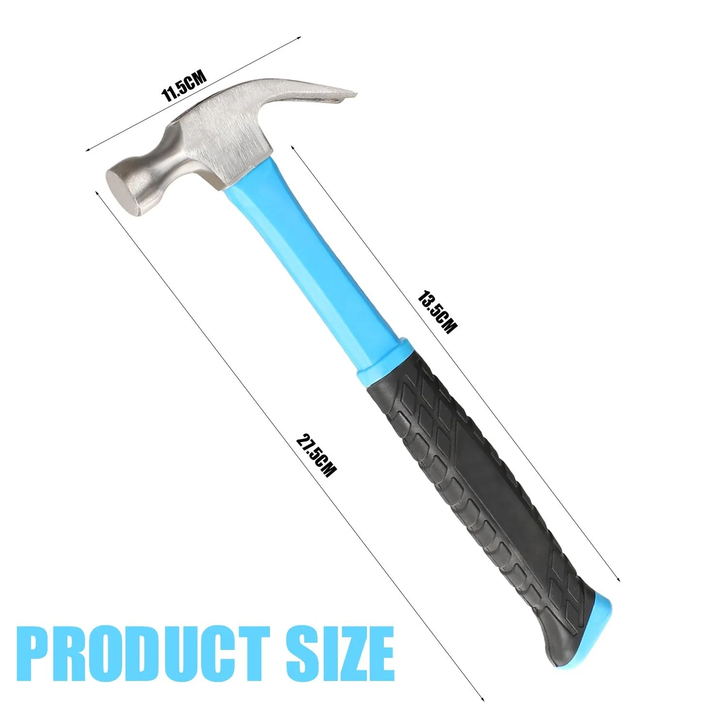 Молоток-обценьки Steel Framing Hammer Long Handle Сталевий Синій, фото №2 Молоток-обценьки Steel Framing Hammer Long Handle Сталевий Синій, фото №2