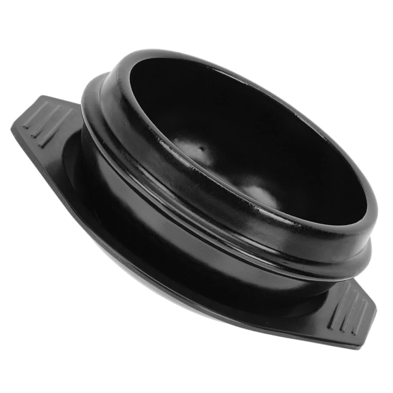 Кастрюля керамическая с подставкой Керамическая Круглая Черная, фото №1