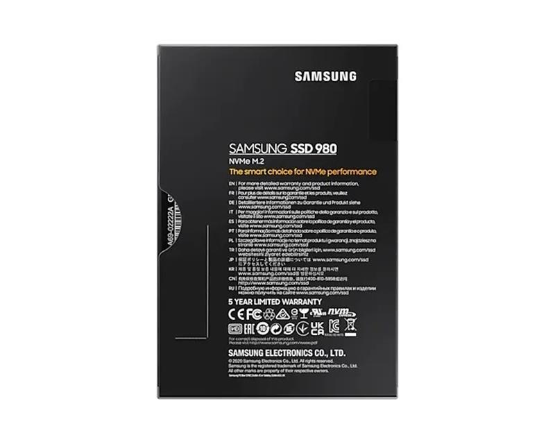 Накопитель SSD 1ТB Samsung 980 M.2 2280 PCIe 3.0 x4 NVMe V-NAND MLC (MZ-V8V1T0BW), фото №6