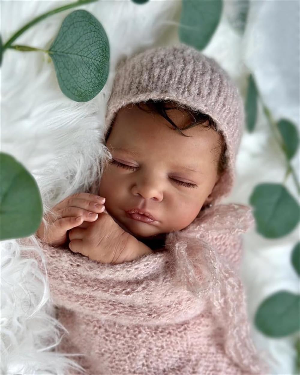 Кукла Zero pam Reborn Baby Girl Чернокожая Спящая 48 см, фото №9 Кукла Zero pam Reborn Baby Girl Чернокожая Спящая 48 см, фото №9