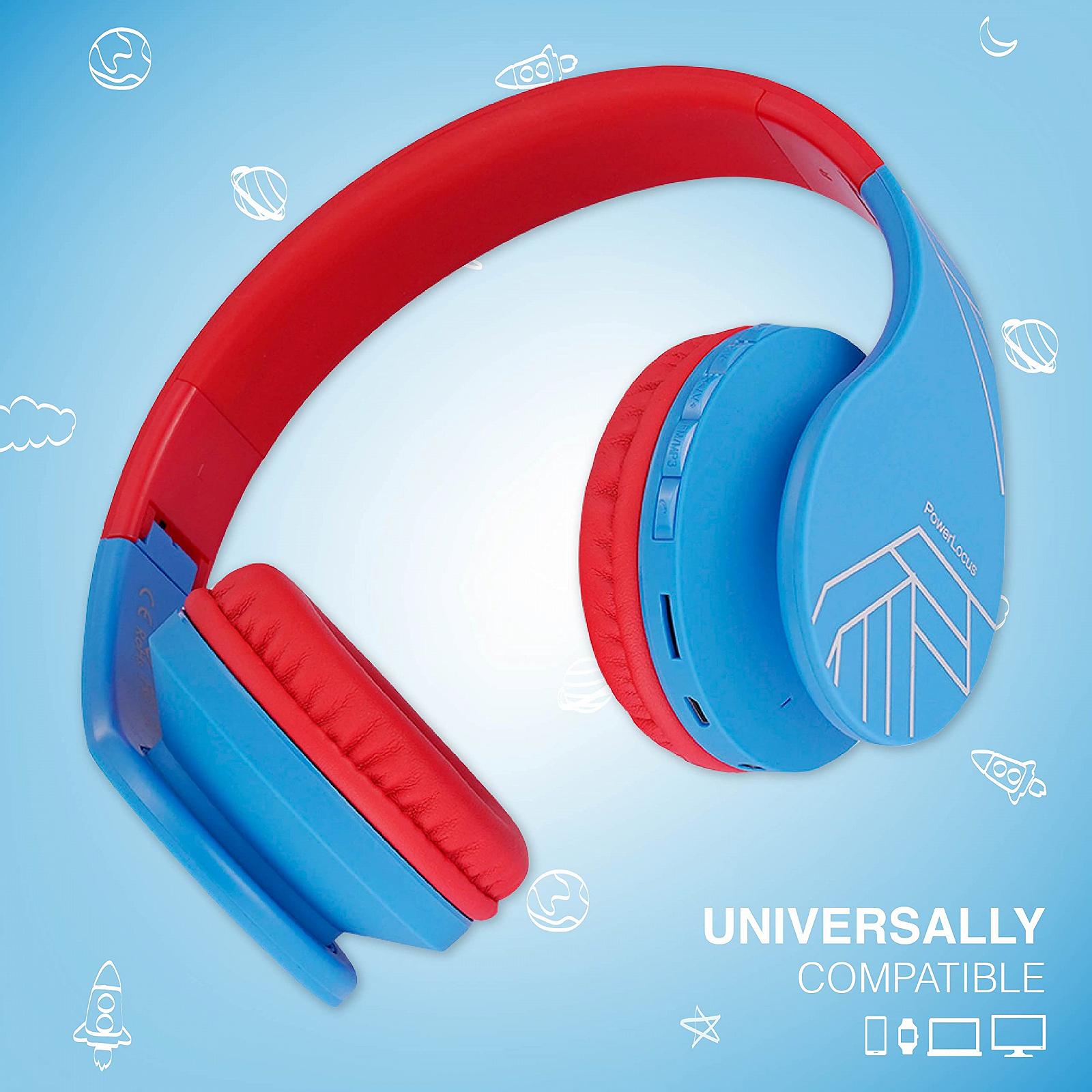 Навушники PowerLocus Over-Ear Children's Bluetooth 5.3 Micro SD 85 дБ Білі, фото №4