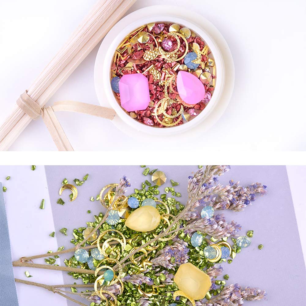 Стрази для нігтів Різні Кольори Місяць Зірки 6 шт, фото №2